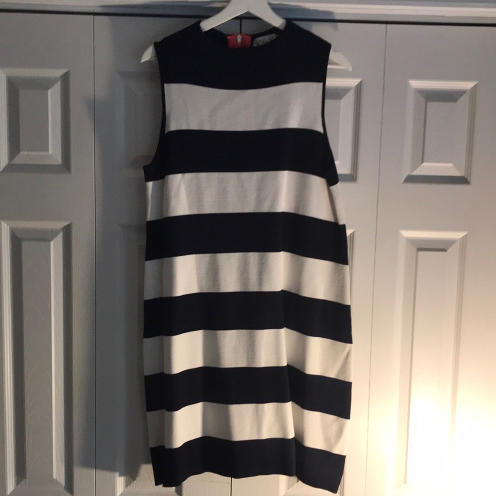 Nautical Dress/Hot pink zipper!